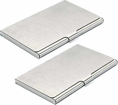 Adoere 3 Card Holder(Set of 2, Silver)