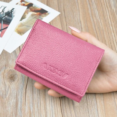 ABYS RFID Protected 5 Slots Leather Card Holder Wallet for Men & Women 4 Card Holder(Set of 1, Pink)