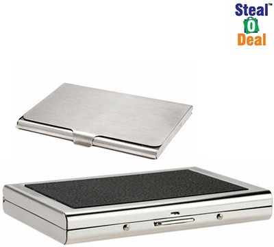Encelade 6 Card Holder(Set of 2, Silver, Black)