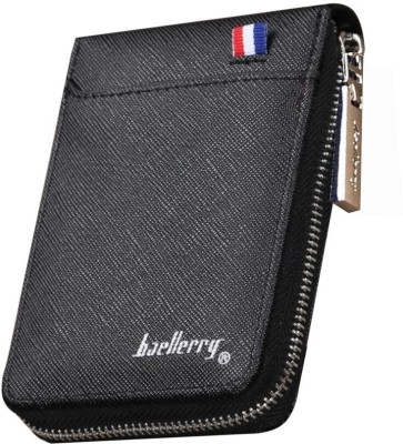 Baellery Leather ATM Credit Card Holder Wallet for Men and Women 10 Card Holder(Set of 1, Black)