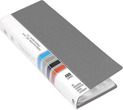 HATHIYANI Card Holder, Visiting, Credit, Debit, Business, ID Card Holder/Organizer 120 Card Holder(Set of 2, Grey)