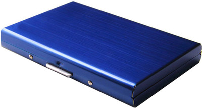 zaphod Blue Waterproof Limited Edition Metal Atm 6 Card Holder(Set of 1, Blue)