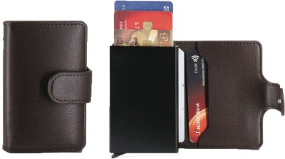 felstar Unisex pop up Credit Card Wallet Slim 8 Card Holder(Set of 1, Brown)