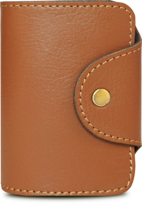 ABYS Exclusive High Quality Soft Leather Case ATM/Credit/Debit 13 Slots 9 Card Holder(Set of 1, Tan)