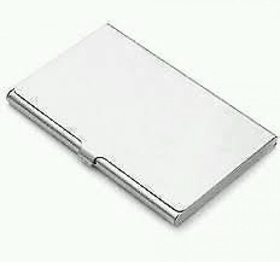 GSV Steel ATM/Visiting/credit Card Holder, Business Card Case Holder 6 Card Holder(Set of 1, Silver)