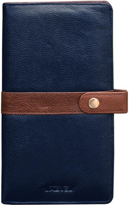 ABYS Unisex 2 Slots Passport Holder with RFID Blocking Leather Passport Cover 7 Card Holder(Set of 1, Blue)