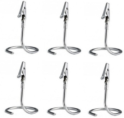 Dynore 6 Card Holder(Set of 6, Silver)