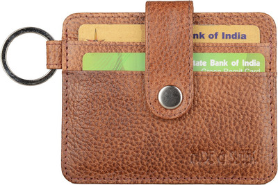 HIDE & SLEEK Card Holder 4 Card Holder(Set of 1, Tan)
