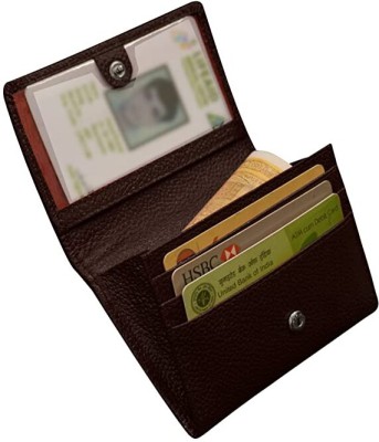 ABYS Genuine Leather Unisex RFID Card Holder | Ladies Purse | Wallets | Money Purse 4 Card Holder(Set of 1, Brown)