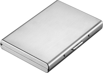 Flipkart SmartBuy Exclusive Silver |Water-Resistant Stainless Steel Case For Men & Women| 6 Card Holder(Set of 1, Silver)