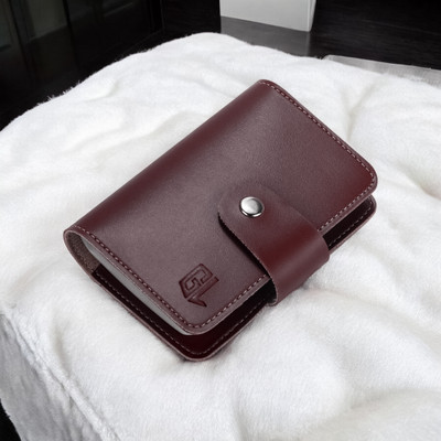 Geelark 24 Card Holder(Set of 1, Brown)