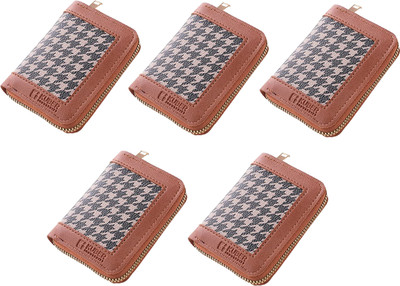 KUBER INDUSTRIES 12 Card Holder(Set of 5, Brown)
