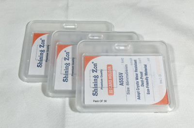 SHINING ZONN 1 Card Holder(Set of 30, White)