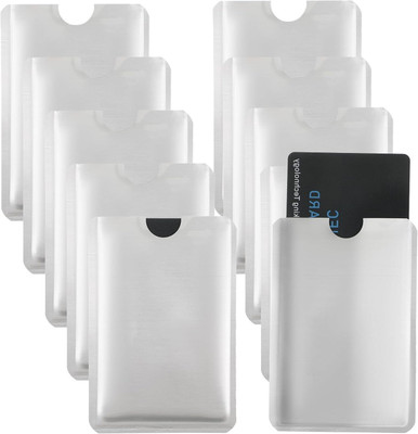SafeGo 1 Card Holder(Set of 10, Silver)