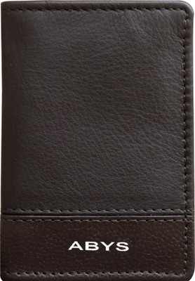 ABYS Genuine Leather RFID Protected Card Holder for Men and Women Card Wallet 4 Card Holder(Set of 1, Brown)