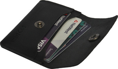 DUO DUFFEL Card Holder 4 Card Holder(Set of 1, Black)