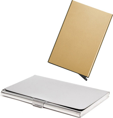 Encelade 8 Card Holder(Set of 2, Silver, Gold)