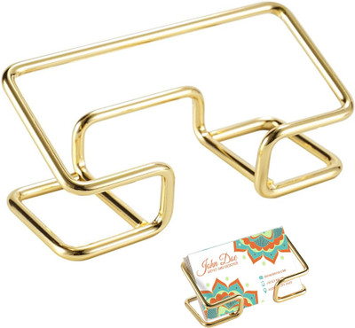 gustave Visiting Card Holder for Men 100 Card Holder(Set of 1, Gold)