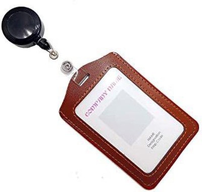 Spherix 1 Card Holder(Set of 1, Brown)