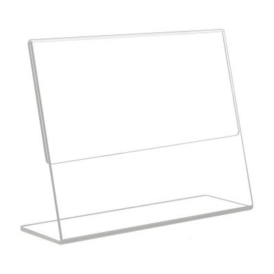 Devi Plastic Arts A4 Acrylic display Stand, signage Holder, Photo Frame, Meeting Stand, Landscape Card Display Stand(30 cm Wide)