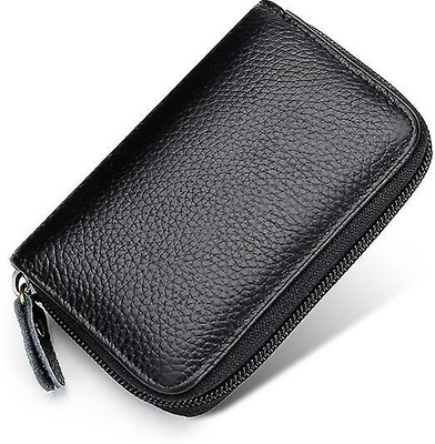 StealODeal Black High Quality Leatherite 11 Slot Case Atm 15 Card Holder(Set of 1, Black)