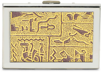 Yellowcoin Egypt Printed Stainless Steel Business/ATM/Credit Card Holder for men & Women 6 Card Holder(Set of 1, Gold)