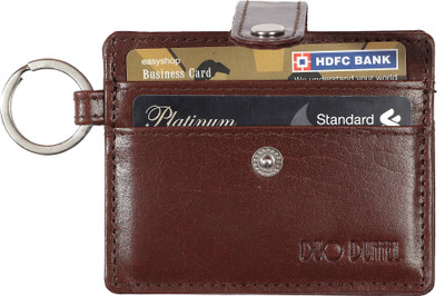 DUO DUFFEL 4 Card Holder(Set of 1, Brown)