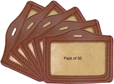 SHINING ZON 1 Card Holder(Set of 50, Brown)