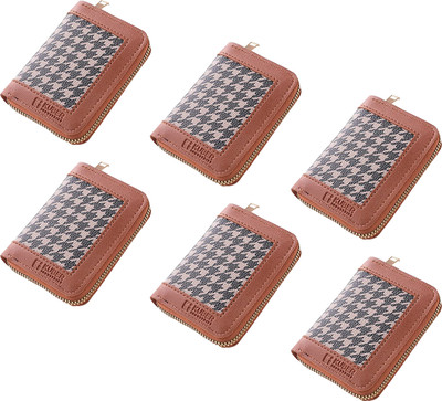 KUBER INDUSTRIES 12 Card Holder(Set of 6, Brown)