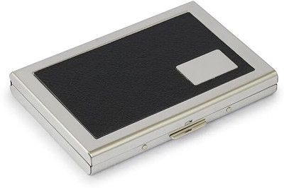 StealODeal RFID Blocking Metal Debit/Credit/ATM For Men & Women Slot 6 Card Holder(Set of 1, Black, Silver)