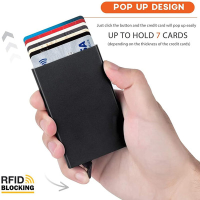 CITYCART RFID Protection 6 Card Holder(Set of 1, Black)