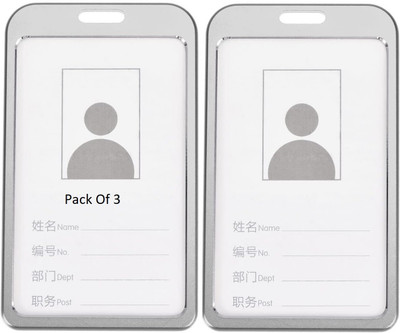 SHINING ZON 1 Card Holder(Set of 3, Silver)