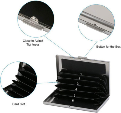 Style 98 6 Card Holder(Set of 1, Silver)