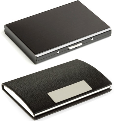 OFIXO Visiting Steel Credit Card Holder, Wallet Slim Metal Case 6 Card Holder(Set of 2, Multicolor)