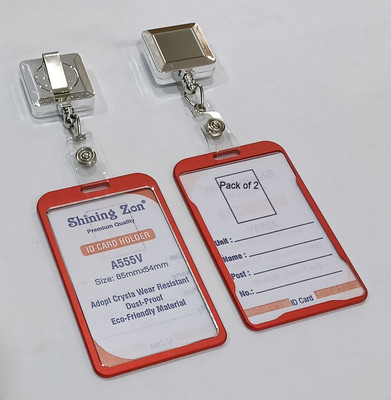 SHINING ZON 1 Card Holder(Set of 2, Red)