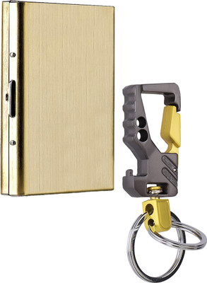 Encelade 6 Card Holder(Set of 2, Gold, Grey)
