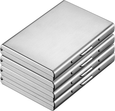 Encelade 6 Card Holder(Set of 4, Silver)