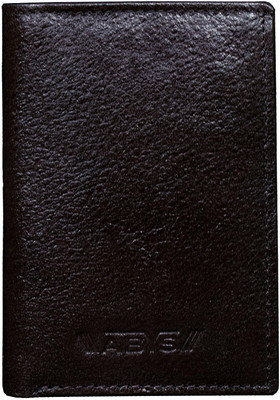 ABYS Genuine Black Leather Long-Lasting Credit/Debit Wallets 6 Slots 6 Card Holder(Set of 1, Black)