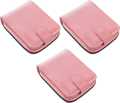KUBER INDUSTRIES 12 Card Holder(Set of 3, Pink)