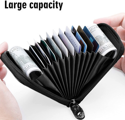 GREEN DRAGONFLY® PU Leather Wallet, Debit/ Credit Card Holder For Men Women 15 Card Holder(Set of 1, Black)