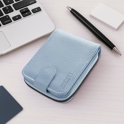 KUBER INDUSTRIES Card Holder Wallet 10 Card Holder(Set of 1, Blue)