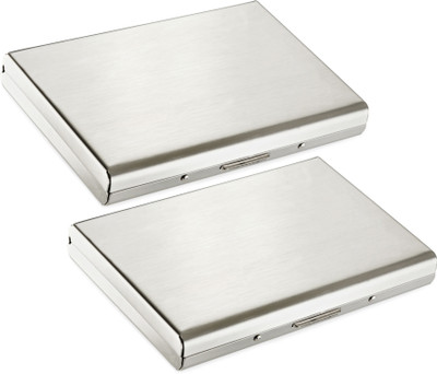 Flipkart SmartBuy Combo of 1 Silver Plain ATM Special Edition & 1 Classy Dashing ATM / ID / DEBIT / CREDIT / VISITNG 10 Card Holder(Set of 2, Multicolor)