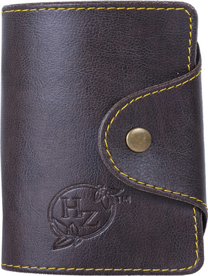 Hazrat 12 Card Holder(Set of 1, Brown)