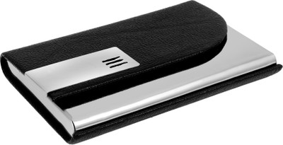 OFIXO Premium Metal Stylish Executive Credit/Debit/ATM/ID/Visiting Super Sleek V1178 7 Card Holder(Set of 1, Black)
