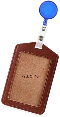 SHINING ZON 1 Card Holder(Set of 40, Brown)