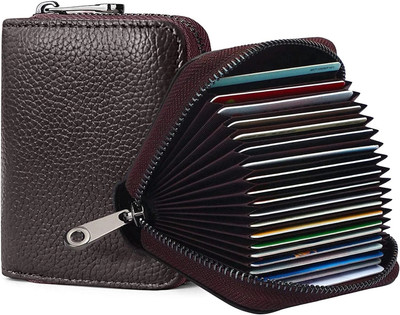 Monvelli 9 Card Holder(Set of 1, Brown)