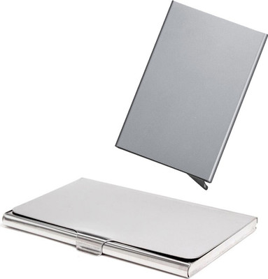 Encelade 8 Card Holder(Set of 2, Silver)