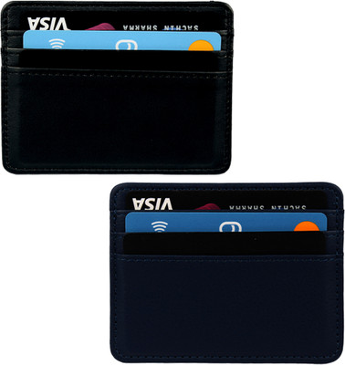 Encelade 4 Card Holder(Set of 2, Black, Blue)
