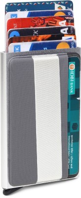 Flipkart SmartBuy Silver Credit/Debit With Elasticity Side Pocket 7 Card Holder(Set of 1, Grey)