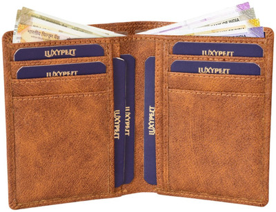 luxypelt PU Leather Credit/Debit Card Holder 10 Card Holder(Set of 1, Tan)